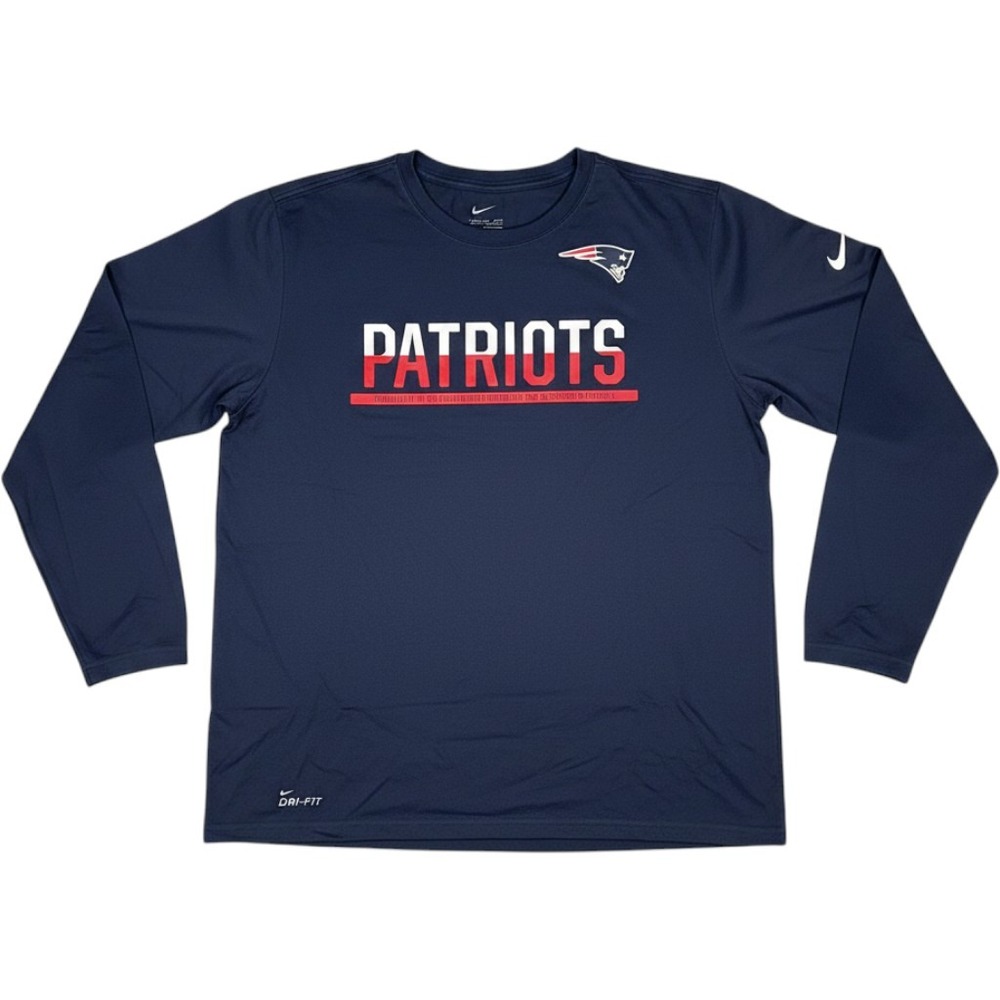 New England Patriots Mens Nike Dri-FIT Long Sleeve T-Shirt XL NFL AFC Champs